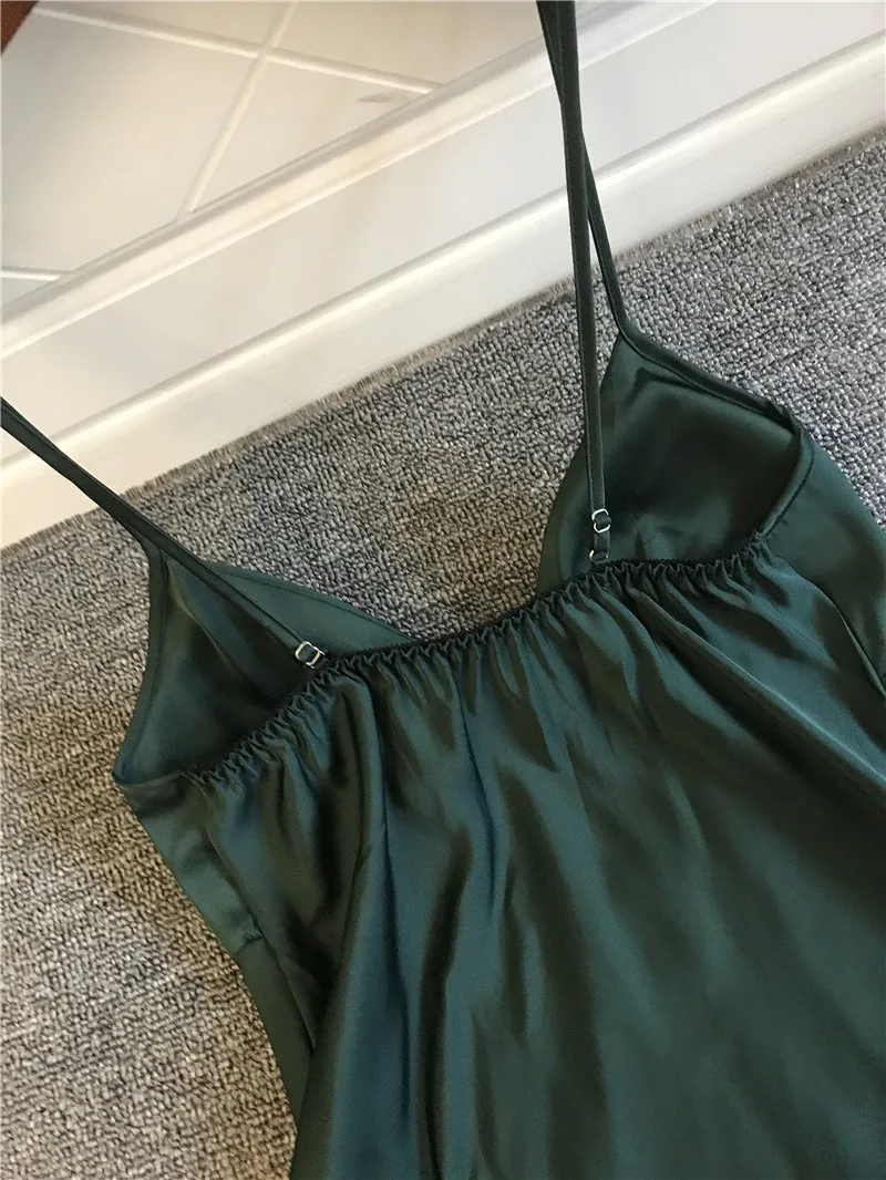 Ночная рубашка женская с V образным вырезом и бретельками|Ночные сорочки пижамы| |