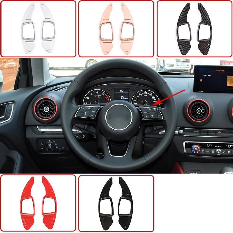 

Car Steering Wheel Extension Shifters Shift ABS Shift Paddles For AUDI A3 A5 A8 A4L Q3 Q7 Q5L R8 S3 S4 S5 SQ5 TT TTS Accessories