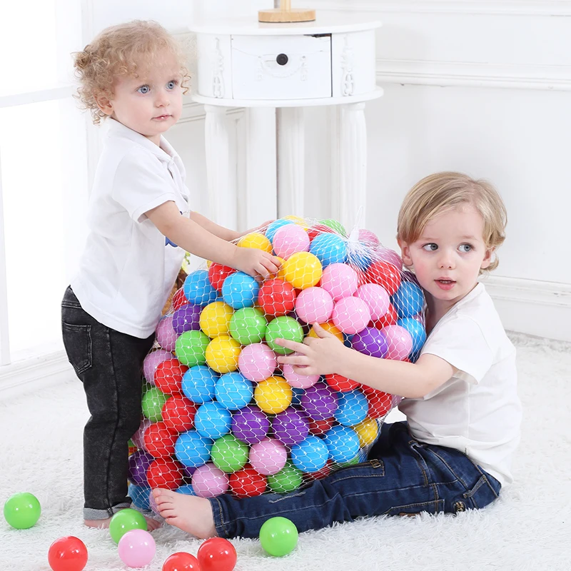 

200 Pcs Kids Toy Balls Colorful Soft Plastic Ocean Ball Eco-Friendly Water Pool Ocean Wave Ball Pit Toys for Baby Dia 5.5cm
