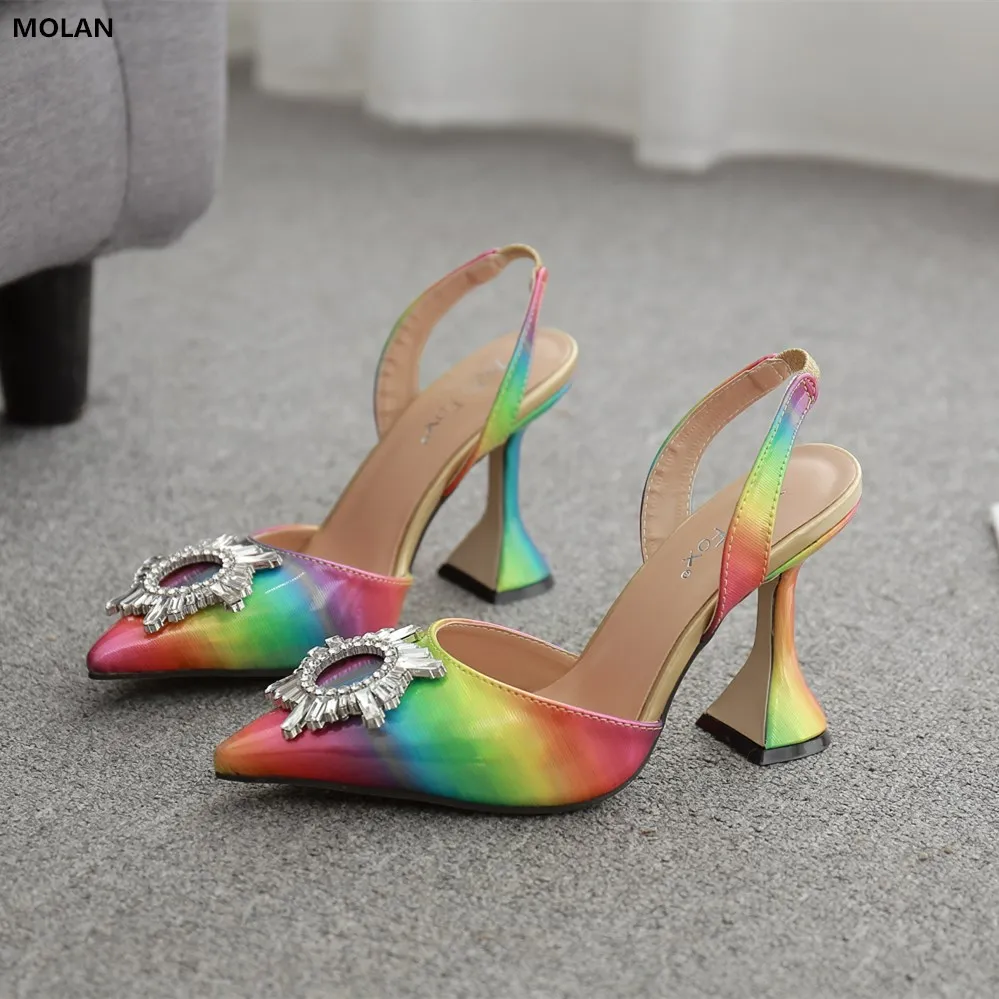 MOLAN фирменный дизайн коллекция 2020 года сезон весна роскошные женские босоножки с