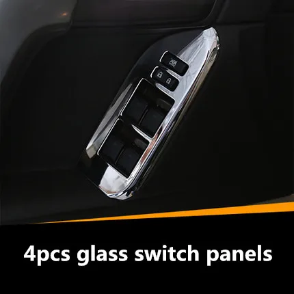 Switch panel Для Toyota Prado 150 2010 2011 2012 2013 АБС хромированная внутренняя дверная ручка переключатель крышка планки - Цвет: Switch panel