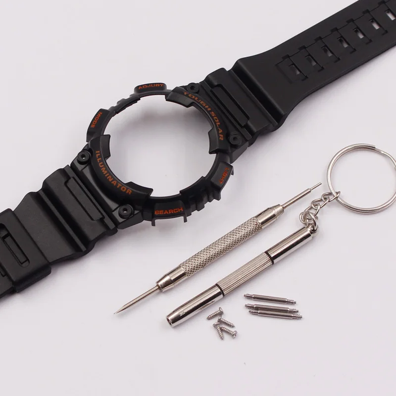 Синий белый Аксессуары для часов CASIO AQ-S810 AQ S800 спортивный водонепроницаемый чехол для часов Ремешок для мужчин и женщин ремешок - Цвет ремешка: Синий белый