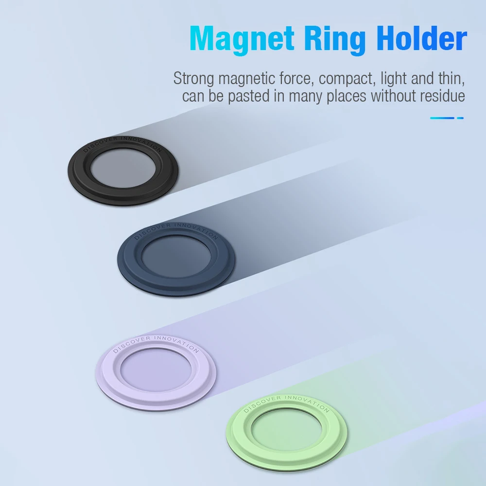 For MagSafe Magnetic Ring Holder for iPhone 12 13 mini Pro Max Galaxy Note 20 HUAWEI Mate 30 Wall Mount Magnet Phone Stand | Мобильные