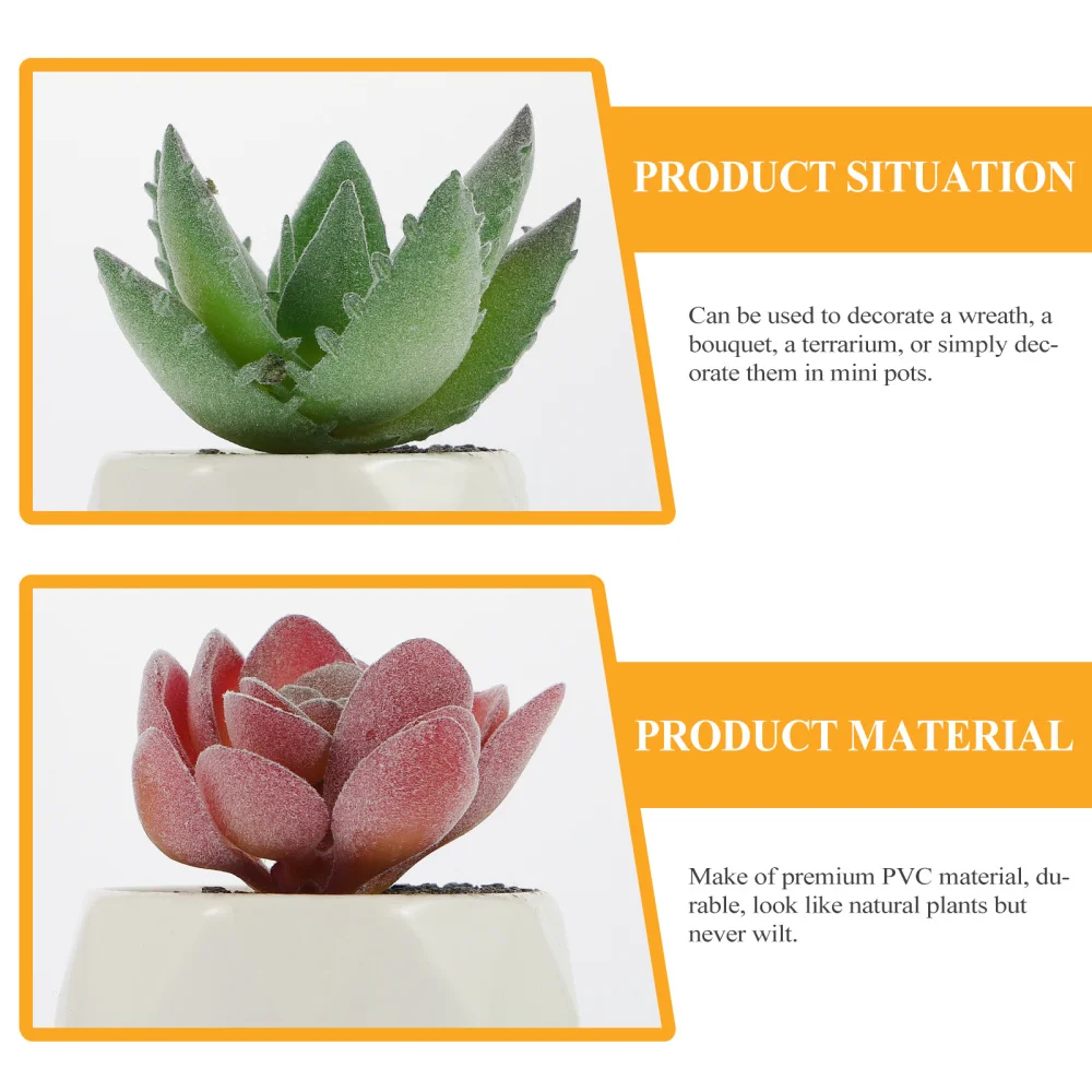 

18Pcs Fake Succulent Plants Artificial Succulent Picks Vivid Home Decor