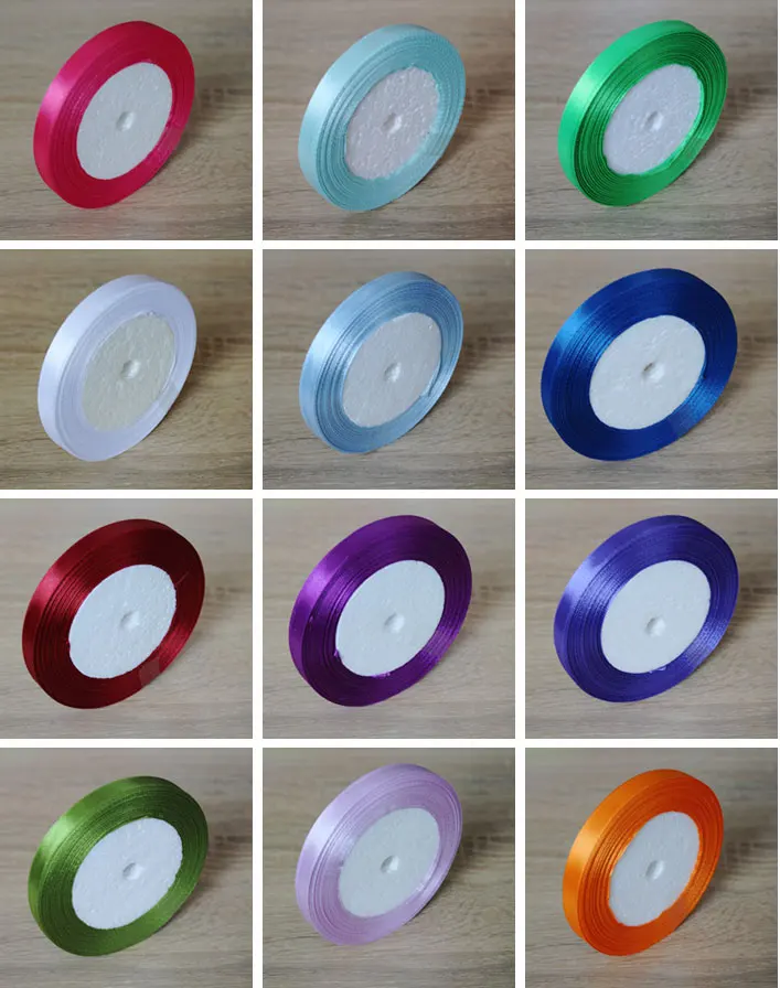 Шелковые атласные ленты 10 мм 1 см ручной работы бант для волос скрапбукинг