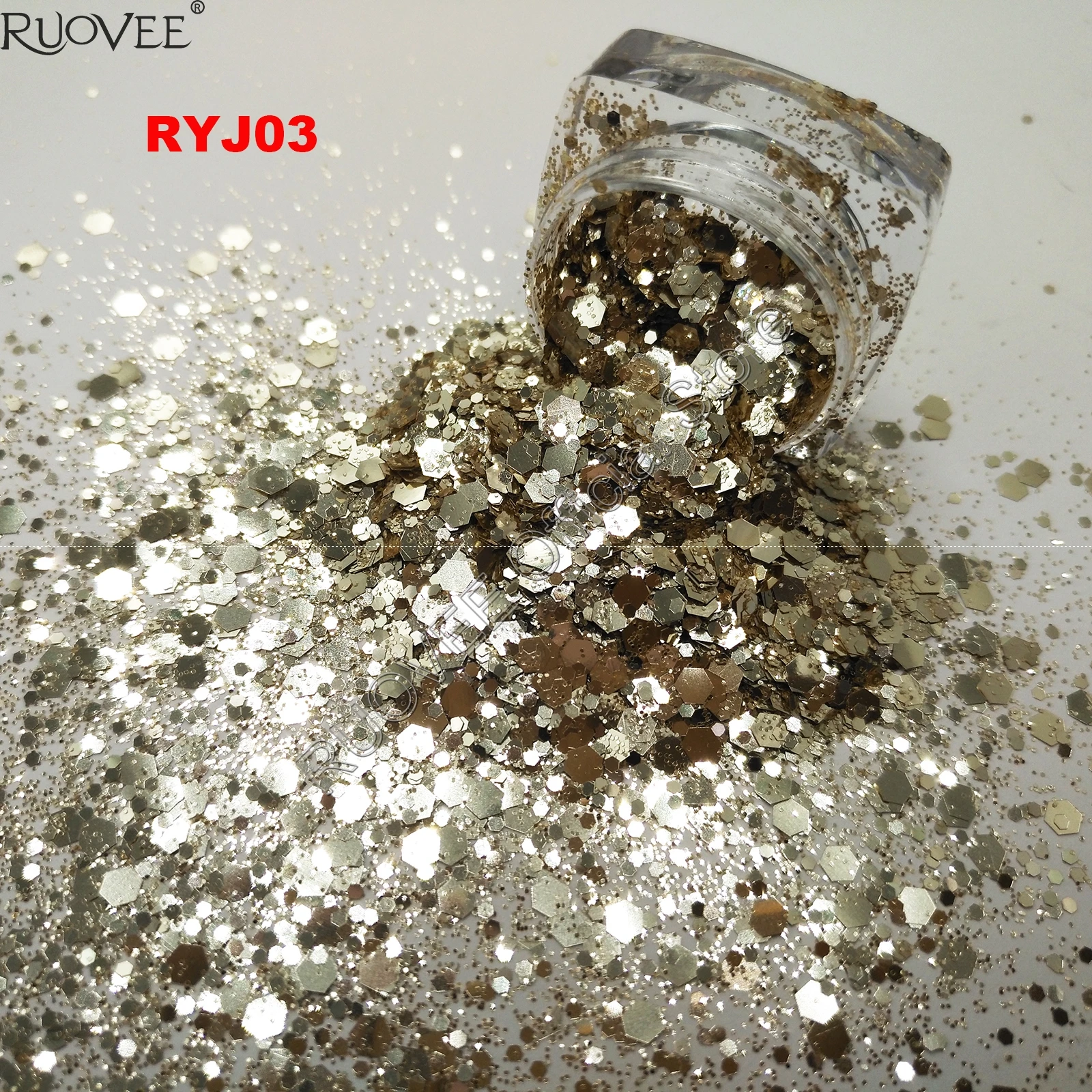 Металлик 12 цветов Блеск Русалка крупные блестки смешанные шестиугольные пайетка