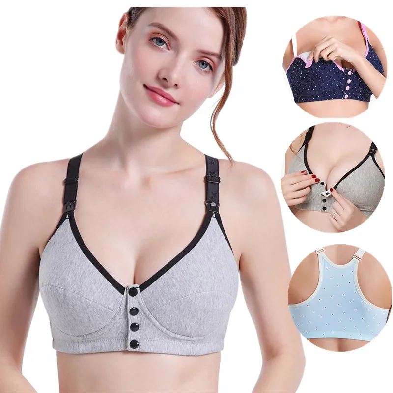 

Breastfeeding Nursing Bra Pregnant Clothes Soft Cotton Feeding Bras Maternity Sleeping Wire Free Soutien Gorge Underwear Panties