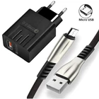 Кабель Micro USB для Samsung A3 A5 A7 2017 J3 J5 J7 2016 Huawei Y3 Y5 Y7 2017, зарядное устройство для быстрой зарядки