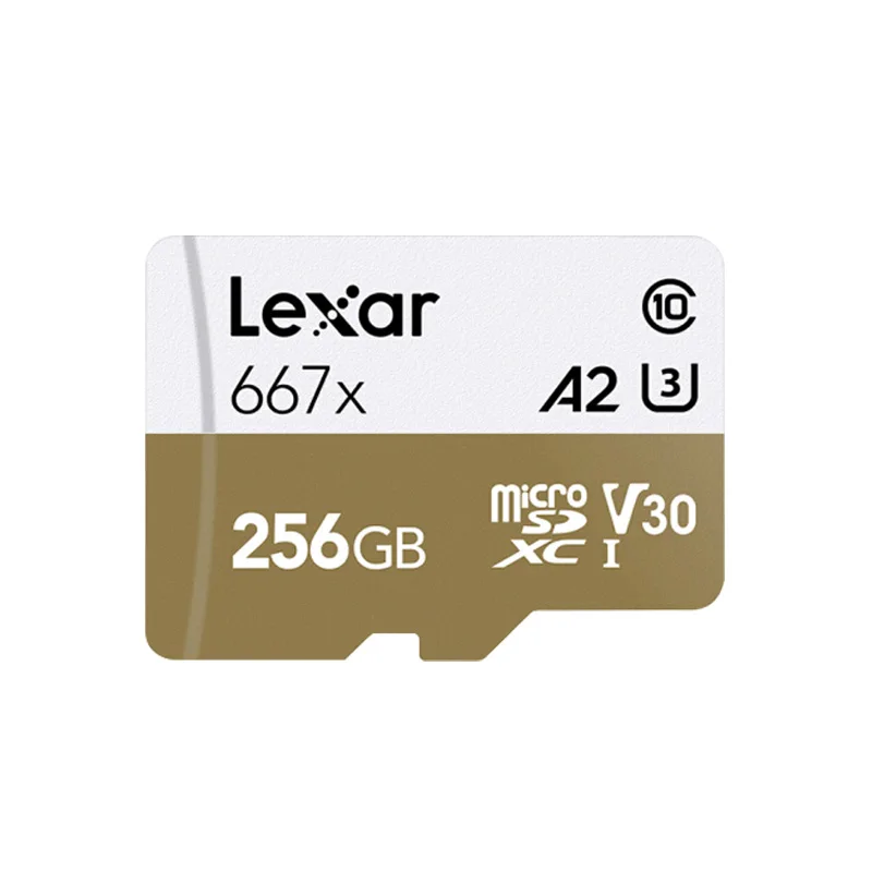 256GB-Adapter Оригинальная профессиональная TF карта памяти Lexar 667x256 GB 128GB 64GB SDXC V30 A2 U3 Class 10 Max 100 МБ/с. карта mirco-SD с адаптером - Емкость: 256GB-Adapter