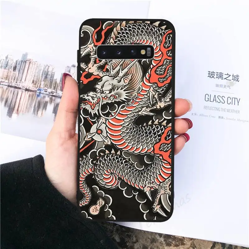 

Red Dragon Phone Case For Samsung galaxy S 8 9 10 20 21 30 A 30 50 51 70 note 10 plus Ultra 5g