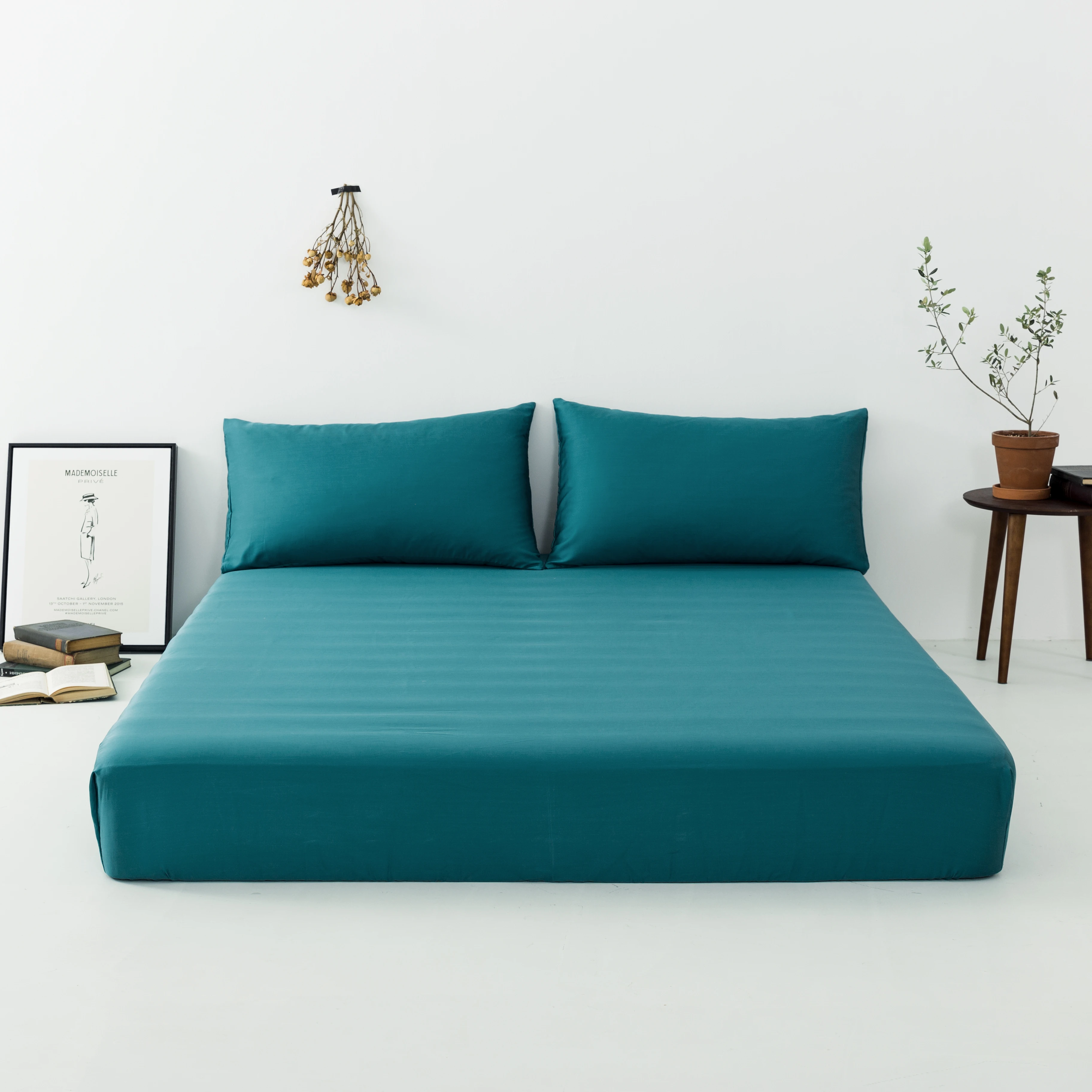 

SRF Luxury 100% Silk 25 Momme Fitted Sheet Pillowcase Mattress Cover On Elastic Rubber Band Bed Sheet For Women Men