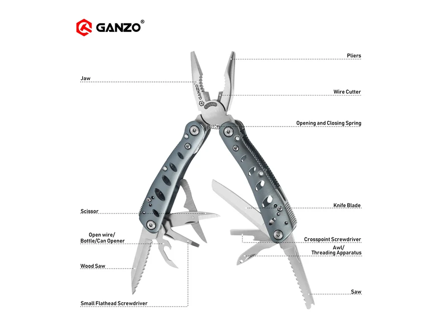 Ganzo G101 h многофункциональный инструмент плоскогубцы походные карманные