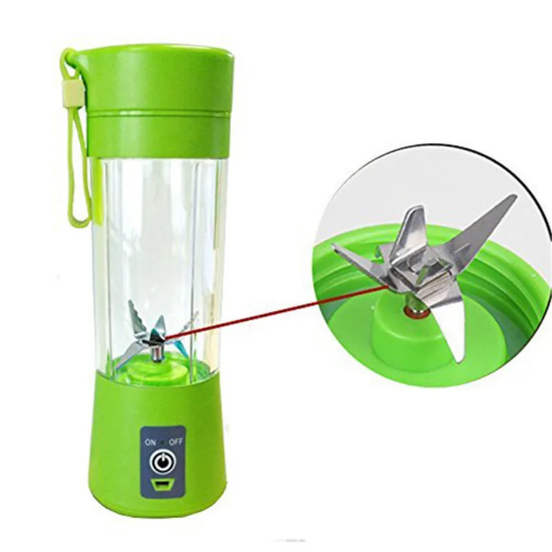 400ml Fruit Mixing Machine USB Juicer Cup Portable Juice Blender Household Mixer with Six Blades | Бытовая техника