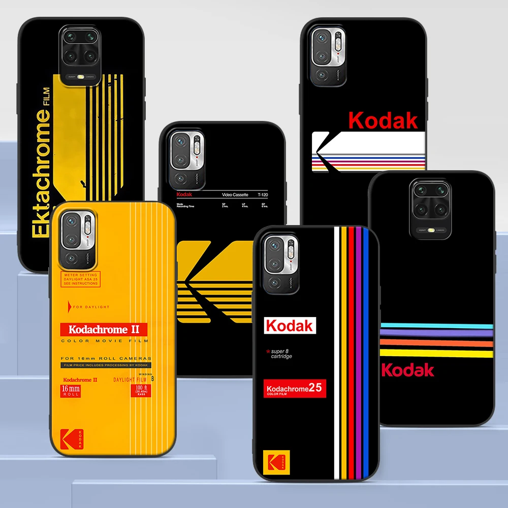 

Fashion Kodak Phone Case For Xiaomi Redmi Note 9S 9 8 10 Pro Casing 9C 7 9A 8T 7A 8A 6A 6 10S K20 Silicone Black Soft Back Cover