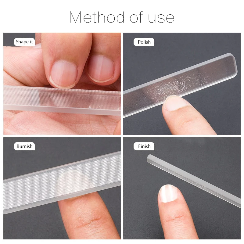 Transparent Nano Glass Nail File Professional Sanding Polishing Cleanable Shiny Grinding Buffer Art Manicure Tool | Красота и