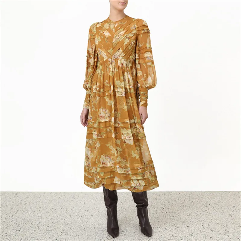 Женское модельное платье миди с винтажным принтом вечерние пляжные платья