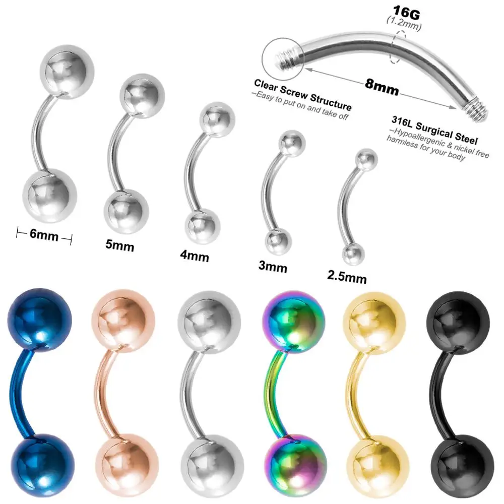 5 шт./лот хирургические для бровей из Нержавеющей Стали Изогнутый ногтей банан