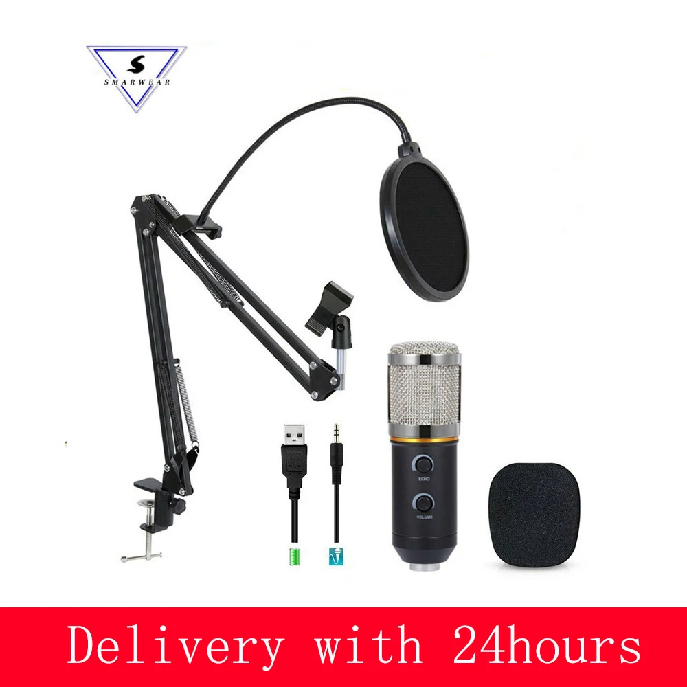 Профессиональный микрофон USB конденсаторный для видеозаписи караоке радио