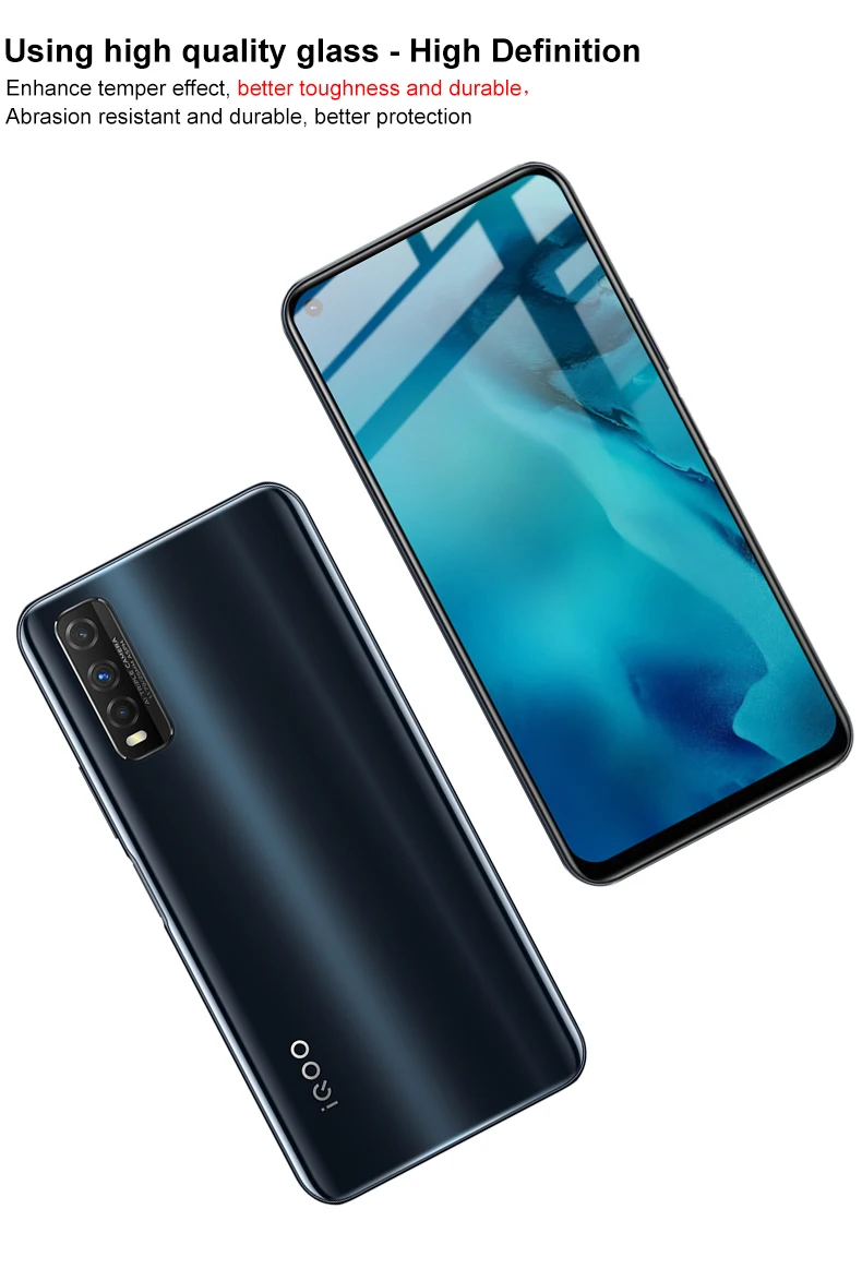 

Imak Pro+ Full Tempered Glass For Vivo IQOO U1 Screen Protector For Vivo IQOO U1 Protective Glass Film