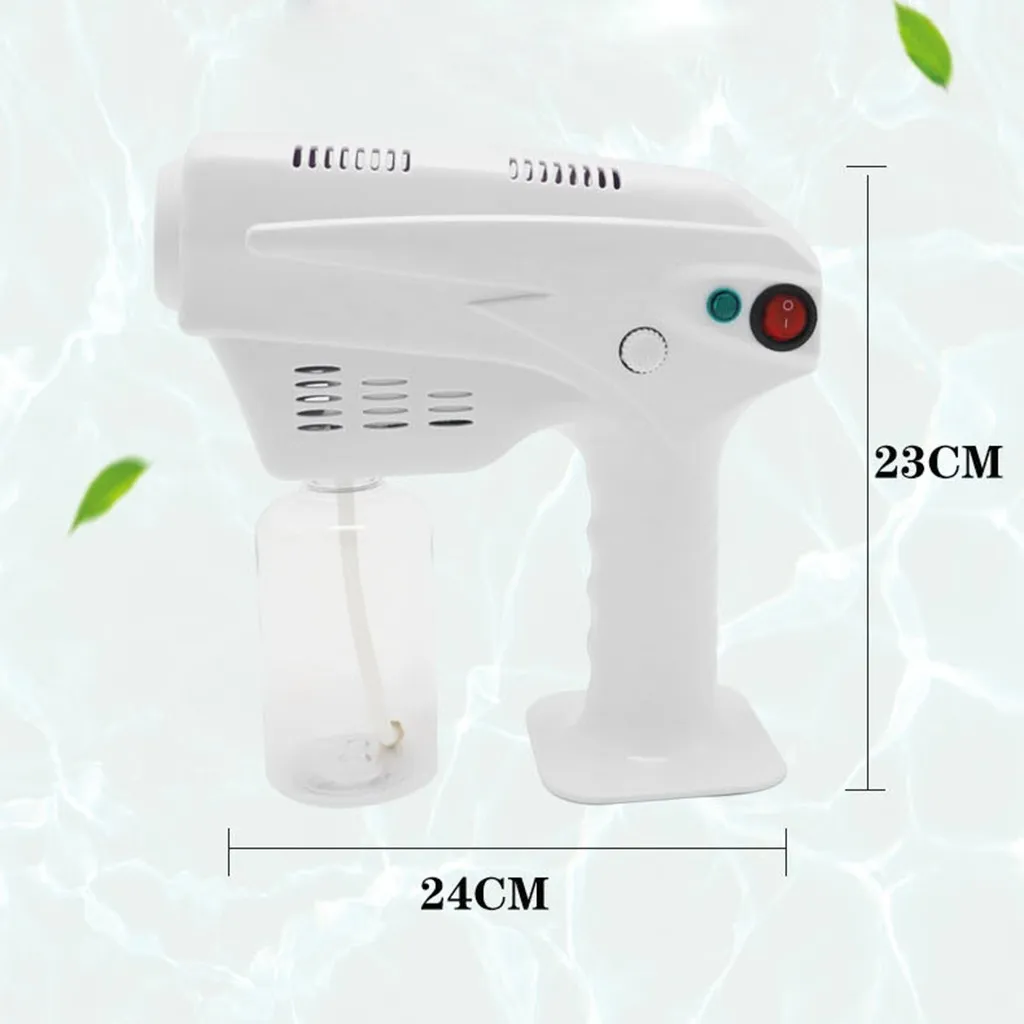 

Cordless Nano Atomization Fogger Machine Blue Light Nano Disinfection Gun Hair Nanos Steam Spray Guns Household Sprayer#h4