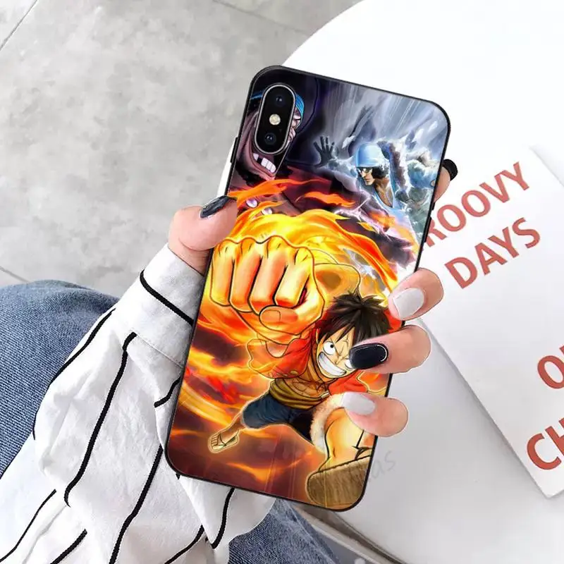 

One Piece anime cool Phone Case Candy Color for iPhone 6 7 8 11 12 s mini pro X XS XR MAX Plus