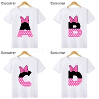 baby girls cute mouse a z letters alphabet print t shirt funny kids t shirts boys clothes children summer topshkp2466
