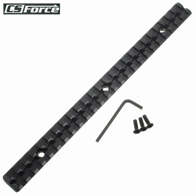 Tactical 230mm Picatinny Rail Adapter 22 Slot 3 hole Mount Base for 20mm Scope Mounting System Accessories Hunting|Аксессуары для