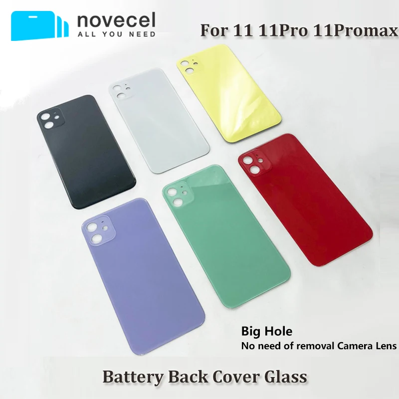 Задняя крышка 5 шт./лот Novecel чехол для iphone 11 11pro 11Promax сменная задняя батарейного