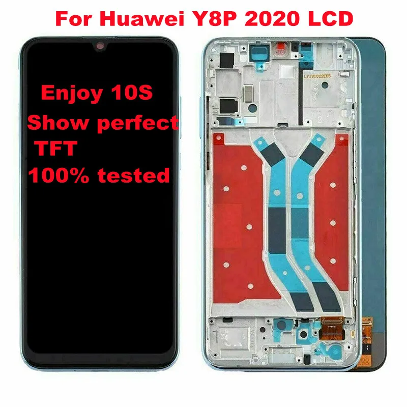 Pantalla lcd para Huawei y8p 2020 p smart s, AQM-LX1, enjoy 10, digitalizador de pantalla t&aacute;ctil con Marco, env&iacute;o gratis-0