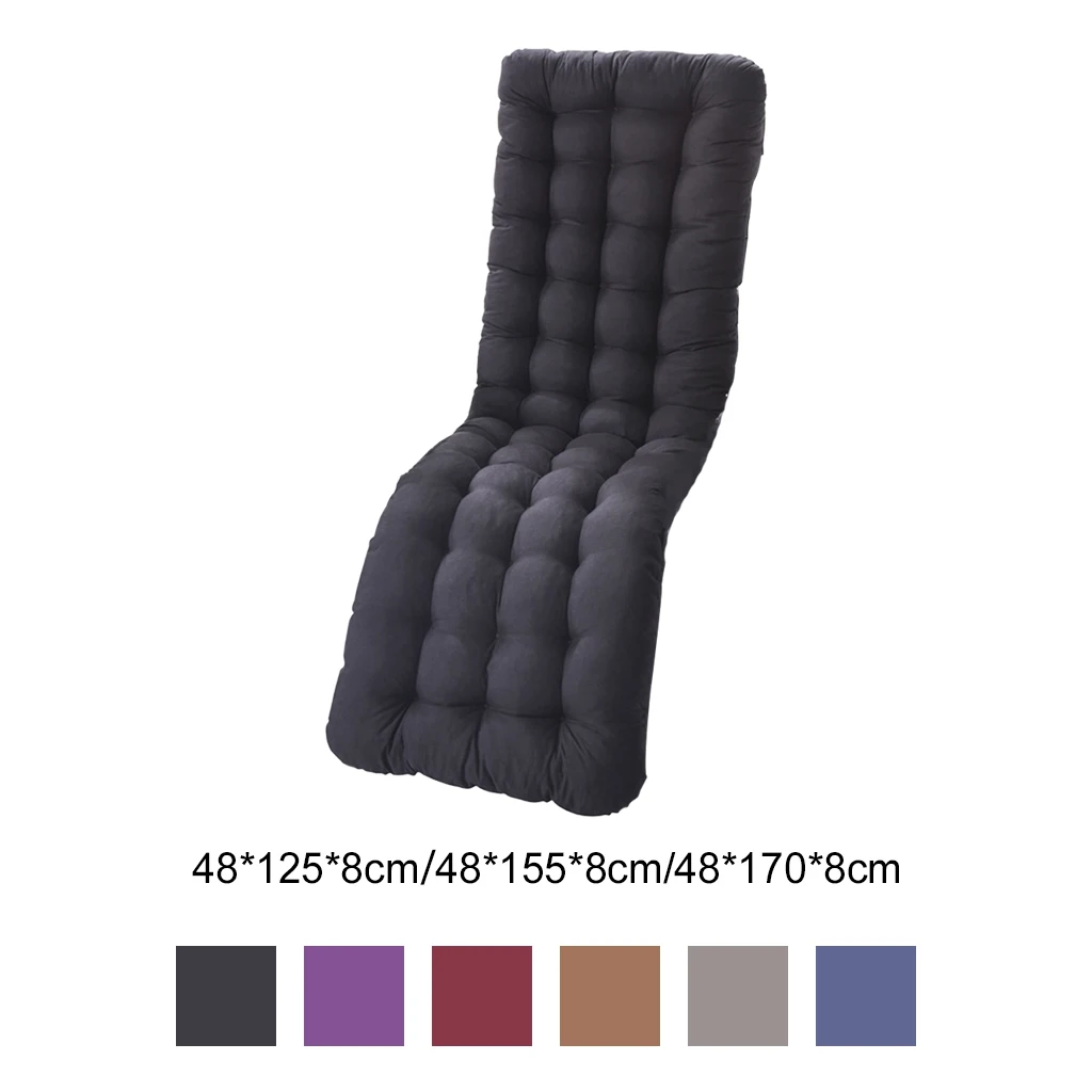 

Soft Garden Thickened Double-sided Rocking Deck Chair Cushion Solid Color Thick Padded Seat Cushion