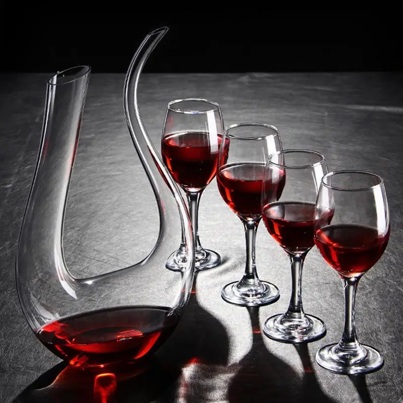 U образный бессвинцовый стеклянный зеркальный прозрачный аэратор для Вина