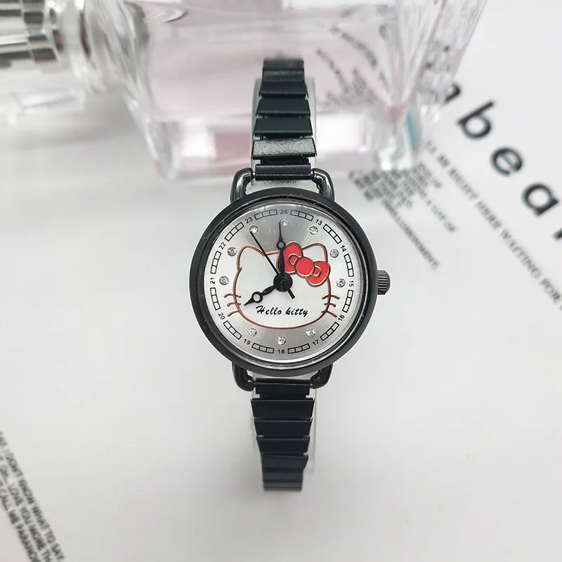 

Kt cat female watch cartoon children watch stainless steel spring with student watch children watch