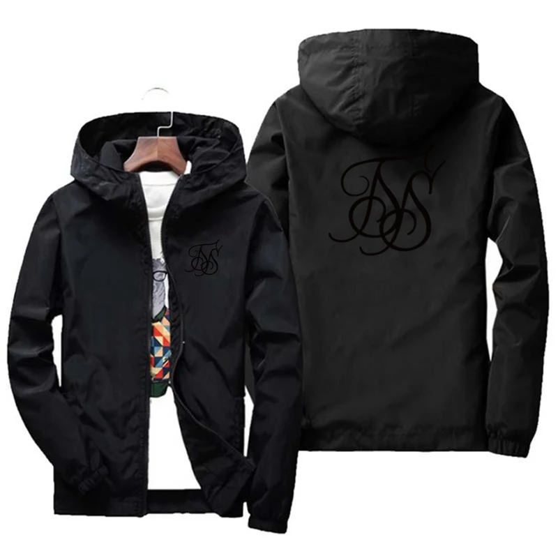 

2021 ultra light men's summer print hoodie light windbreaker packable skin coat sunscreen waterproof beach casual jacket7xL