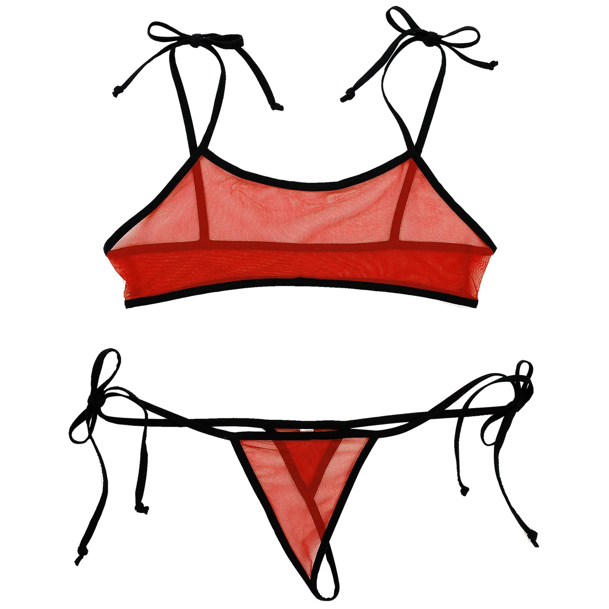 Прозрачный сетчатый купальный костюм TiaoBug для взрослых мини купальник