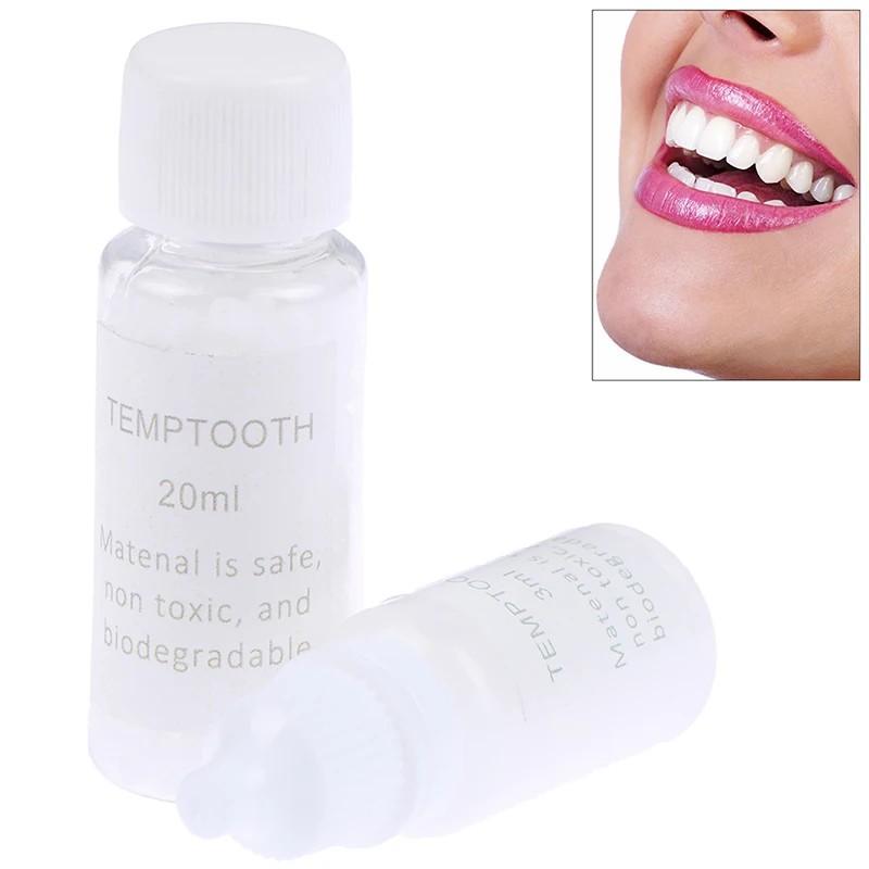 

3ml/20ml Denture Adhesive Temporary Tooth Filling Replacement Material Temp Replace Missing Denture DIY Teeth Repair Dental
