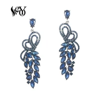 veyo butterfly shape crystal hollow out dangle earrings for women fashion luxury drop earrings new jewelry