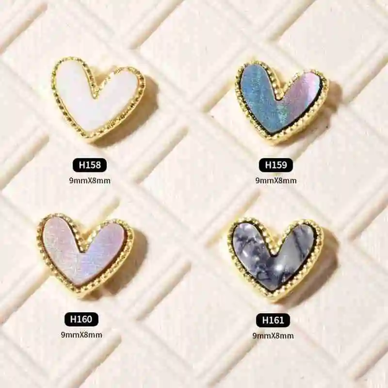 

1 Pcs Delicate Peach Love Heart Diy Nail Art Decorations Nail Ornaments Rhinestone Jewelry Nail Drills Manicure Design