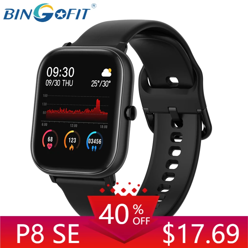 BingoFit P8 SE Смарт часы 1 4 ''для мужчин полный сенсорный экран фитнес трекер