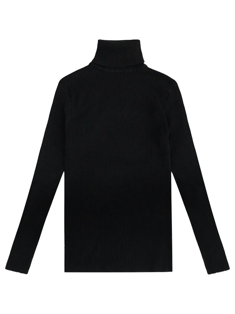 

Turtle neck long sleeve top 2021 autumn and winter in the new set of tight black women cultivate one's morality pullovers