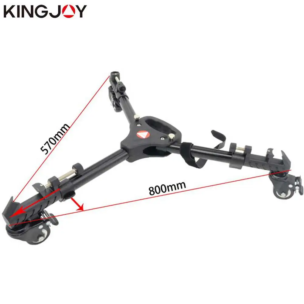 BEESCLOVER KINGJOY VX 600 Профессиональный Металлический трехколесные штатив Трипод с шкив