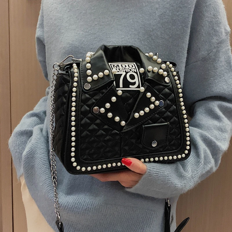 Новое поступление женская сумка через плечо из искусственной кожи с жемчужной