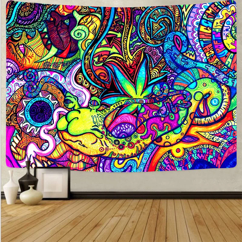 

Mushroom Indian Mandala Tapestry Wall Hanging Bohemian Gypsy Psychedelic Tapiz Witchcraft Tapestry Plant Wall Tapestry