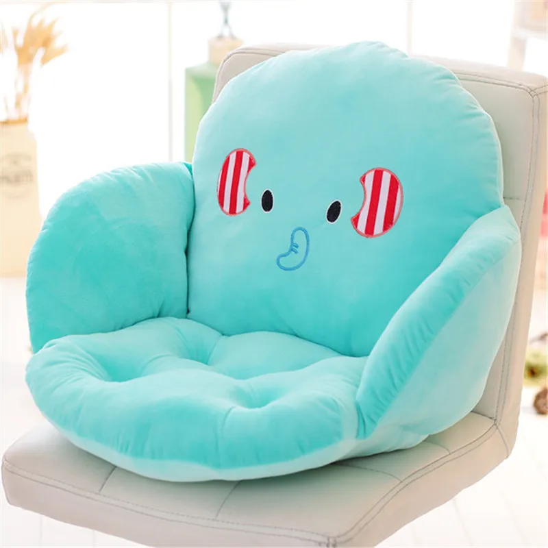 Подушка на сиденье из мягкого хлопка с мультяшными животными подушка спинку
