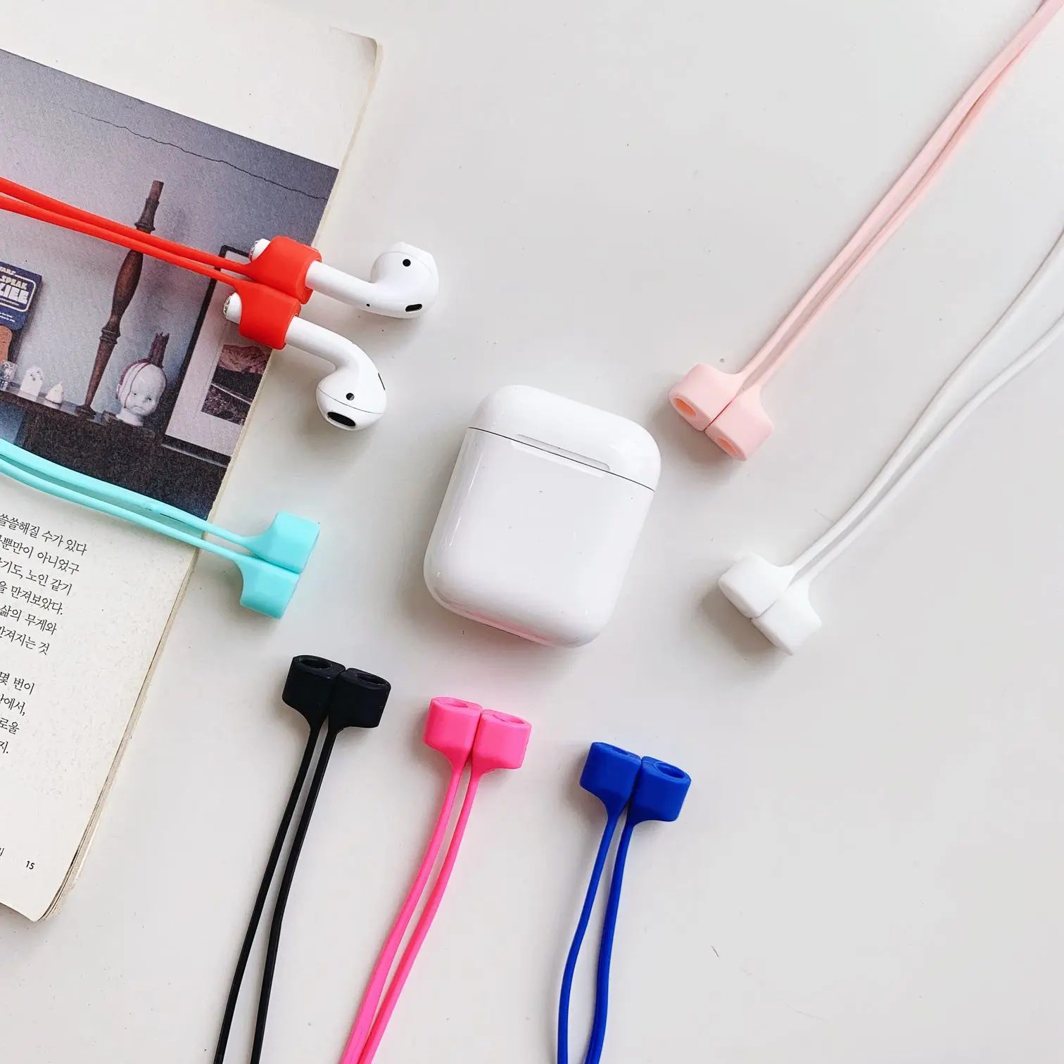 Для беспроводных наушников airpods i12 силиконовый шнурок с защитой от потери для i9s tws