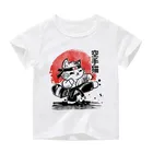 Популярная мультяшная футболка для мальчиков с изображением кошки, женский топ для девочек, футболка с коротким рукавом, детская одежда ooo128