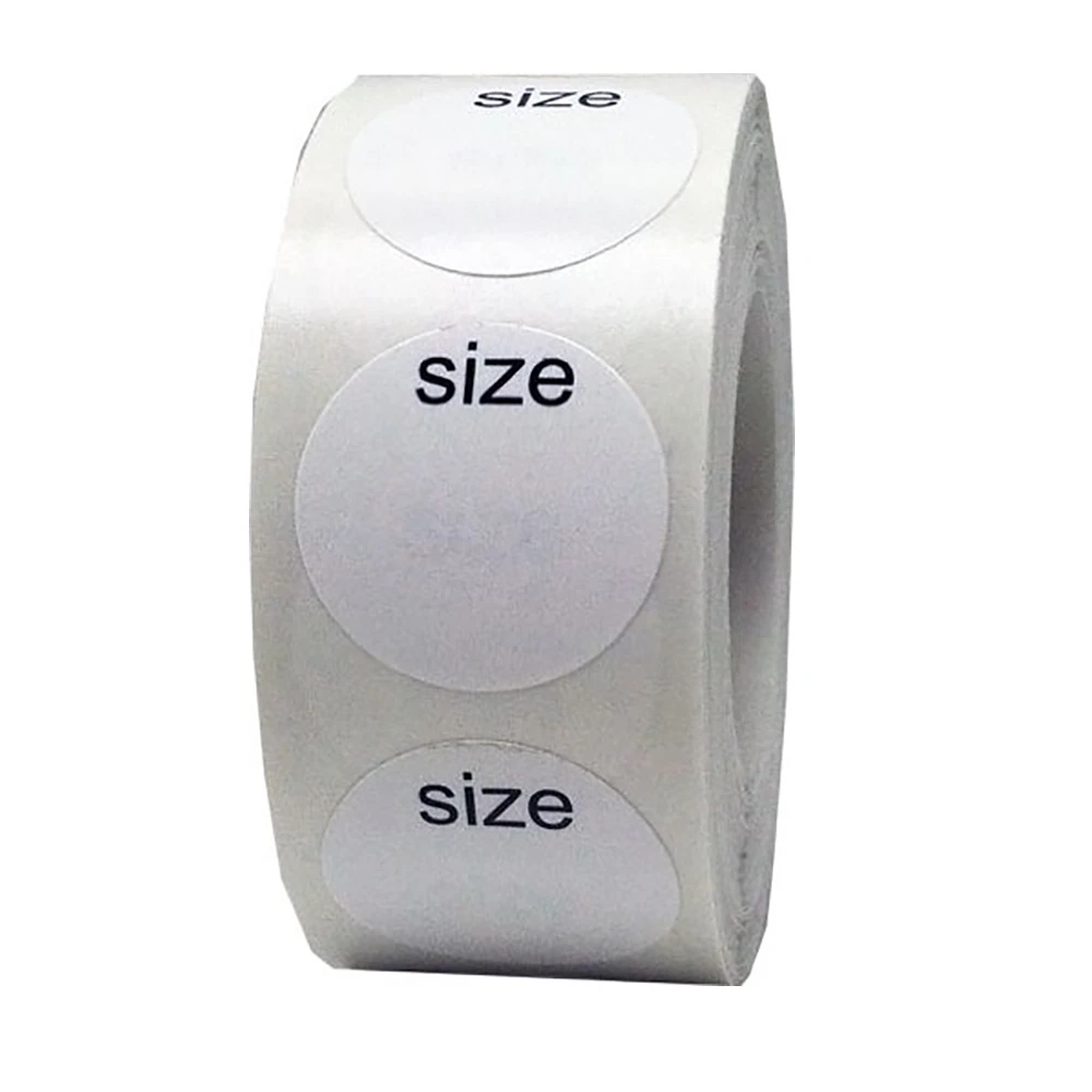 500 шт. в рулоне 1 дюйм круглая наклейка из натуральной бумаги белая без рисунка