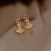 korean jewelry earrings all match simple jewelry popular fashion ballet womens geometric wedding pendant earrings 2021 new