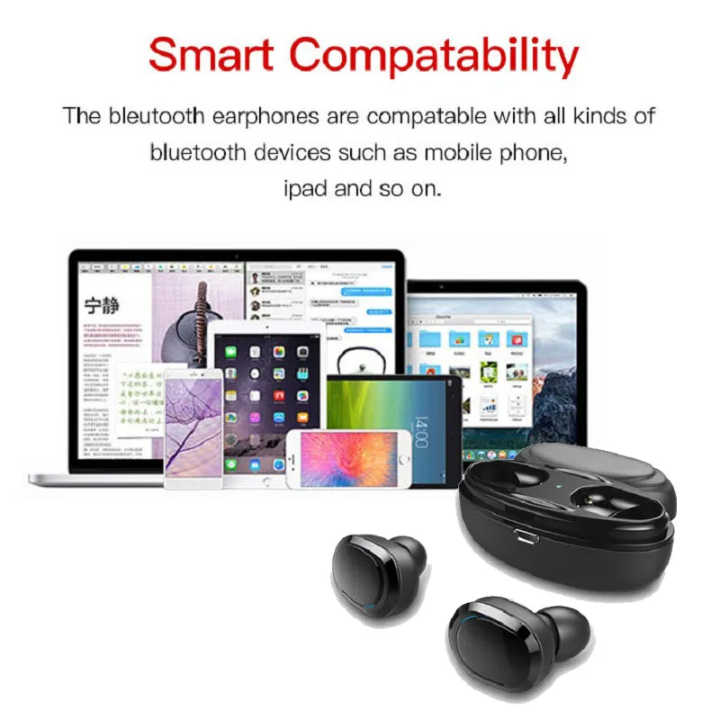 TWS наушники T12 с поддержкой Bluetooth V4.1 Hi Fi водостойкие|Наушники и гарнитуры| |