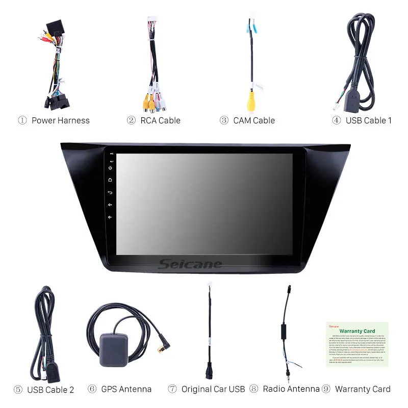 Seicane Автомобильный GPS 2Din Navi 10 1 &quotAndroid 8 радио для VW Volkswagen Touran 2016 2017 2018 Head Unit Player