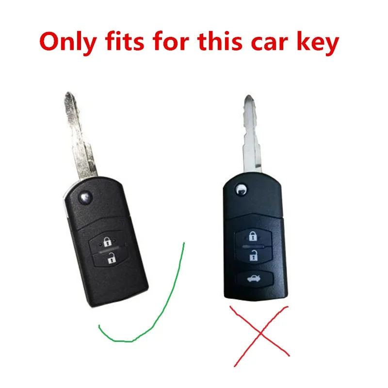 2 Buttons Colorful ABS Car Flip Folding Key Case Cover Protect For Mazda 3 5 6 CX7/CX9 RX8 MX5 Auto Remote Shell Accessories | Автомобили